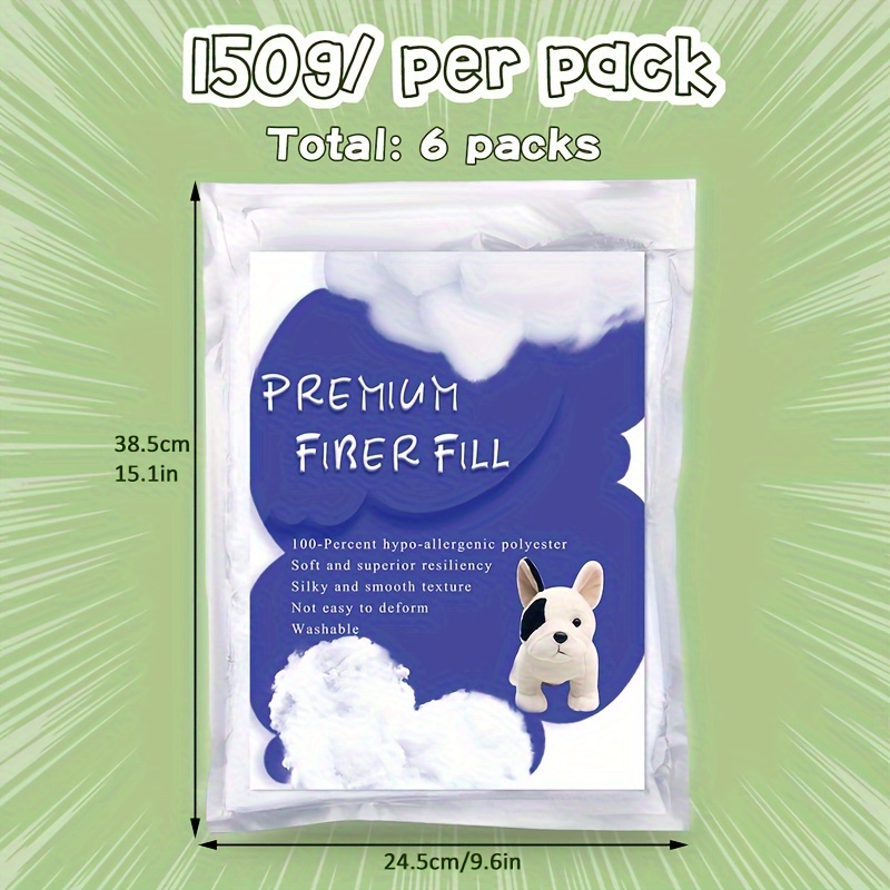 900g/31.7oz Polyester Fiber Fill, Premium Fiber Fill Stuffing, Fluff  Stuffing