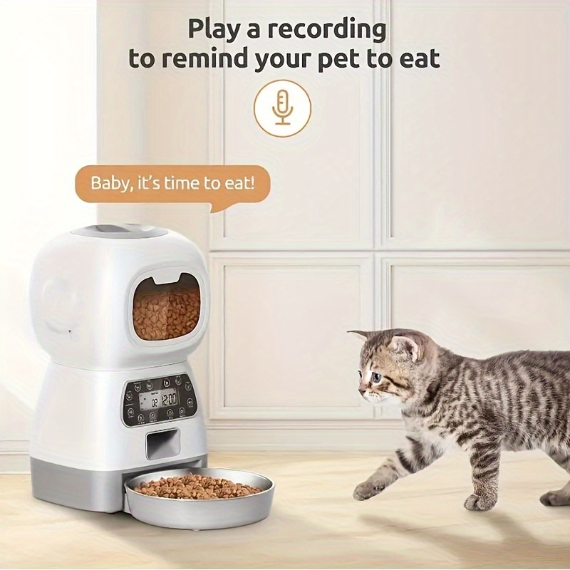 Dispenser Automatico Per Alimenti Intelligenti Da 3,5 Litri Per Cani E  Gatti, Contenitore Per Alimenti Visibile