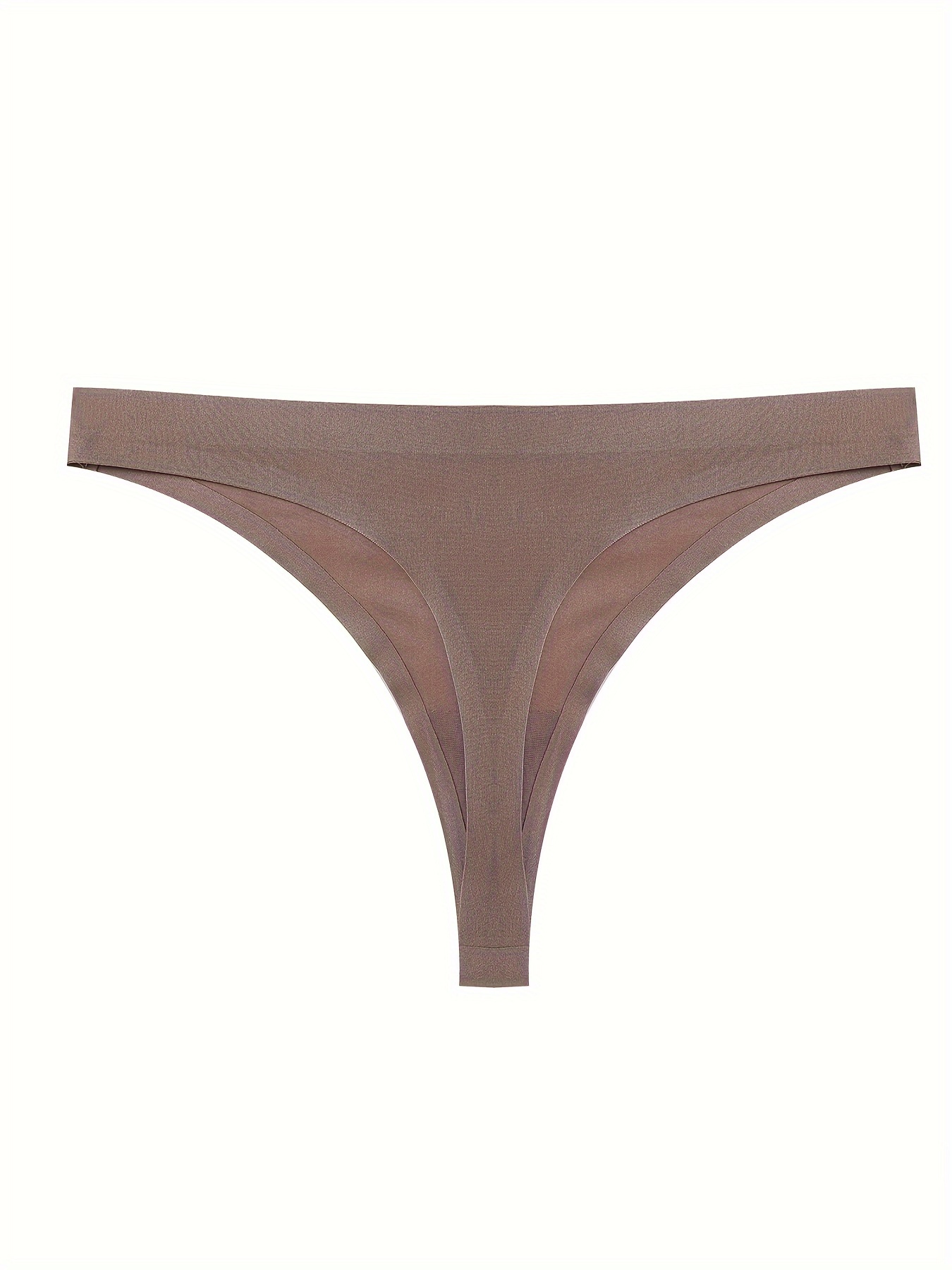 Aayomet Seamless Underwear for Women High Spring Comfort Ice Silk Panties  (Beige, XXXL) 