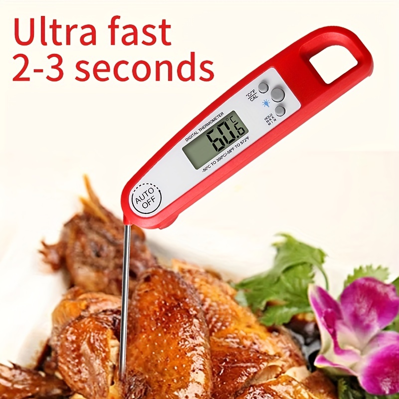 1pc Oven, Baking, Three-in-one Functional Rotatable Built-in Thermometer  With High-temperature Probe For Home Use