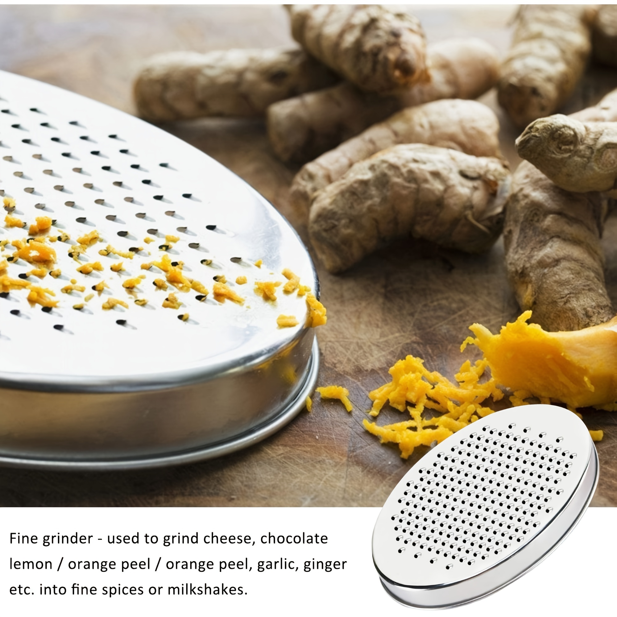 1pc Rotating Hand-Crank Cheese & Ginger Grater With Multiple Functions,  Plastic