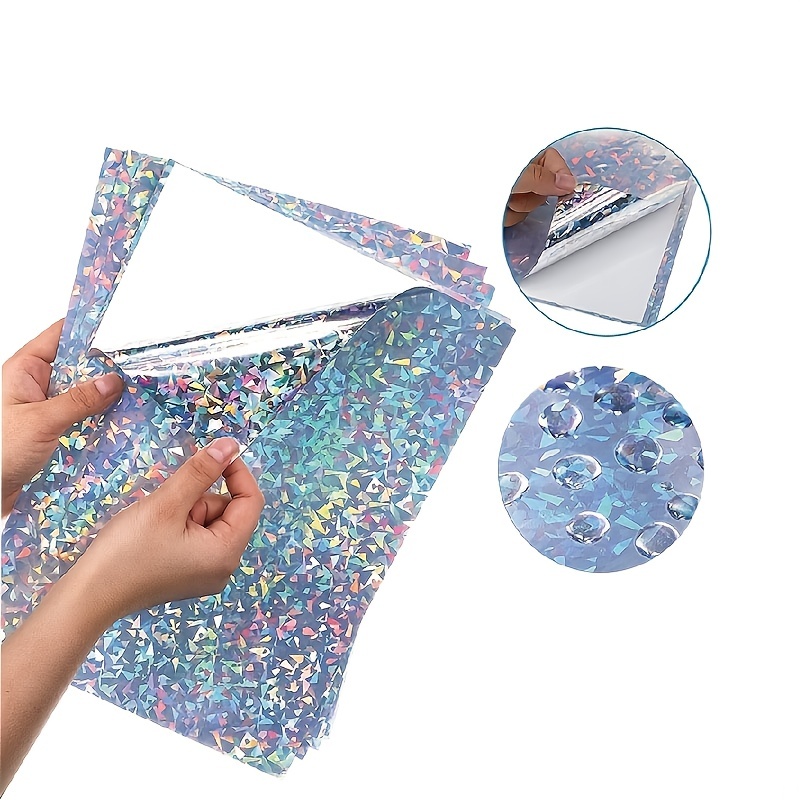  8.5x11 inches Holographic Sticker Paper, 25 Sheets Printable  Vinyl Sticker Paper, Waterproof Rainbow Adhesive Sticker Printer Paper  Dries Quickly for Ink Jet Printer & Laser Printer : Office Products