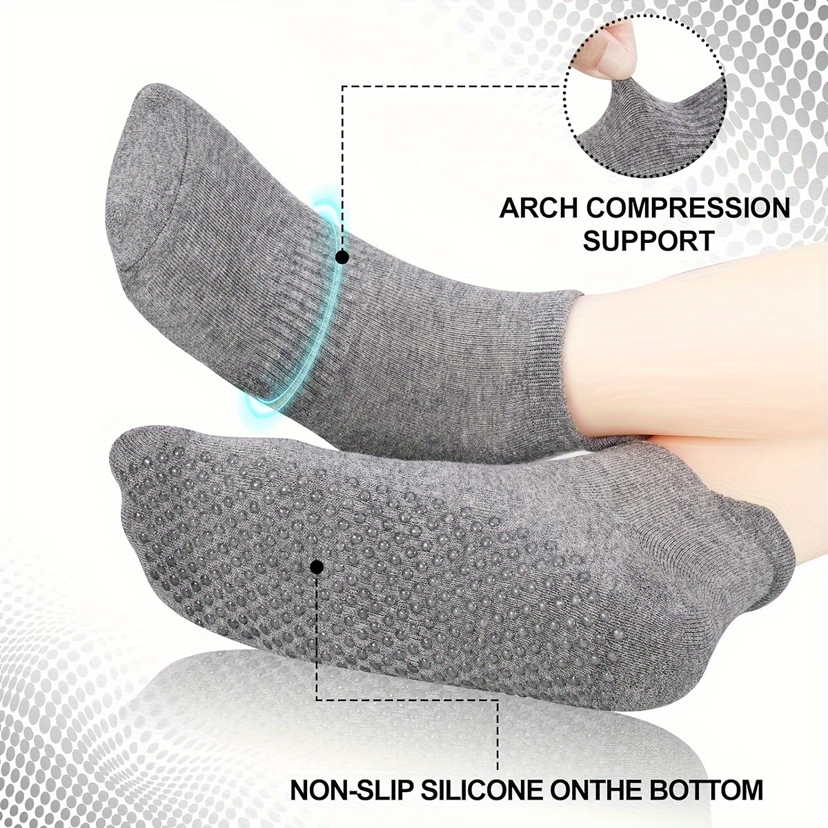 Non slip Breathable Yoga Socks Extra Grips In Barre Ballet - Temu