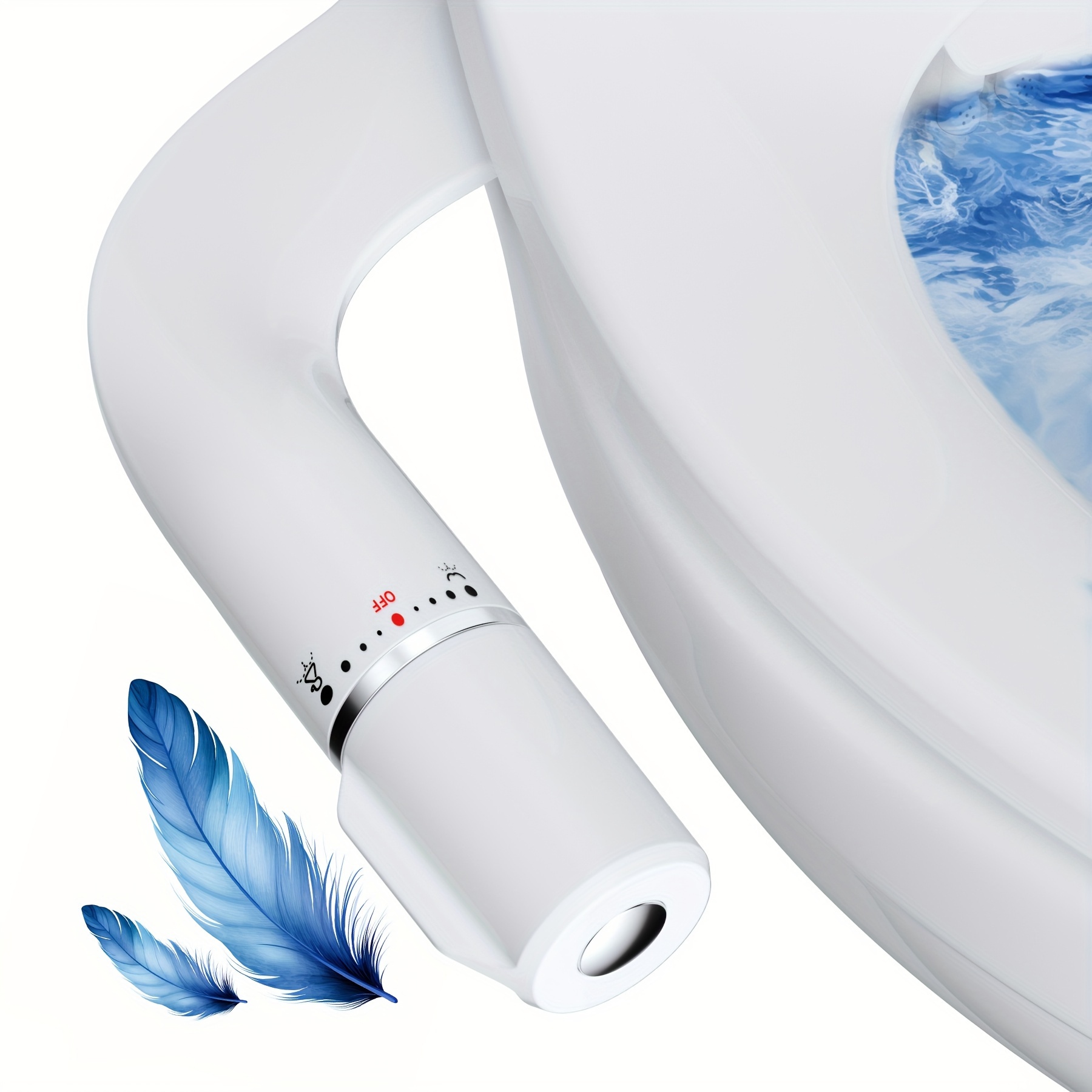SAMODRA Ultra-Slim Bidet Attachment, Non-Electric Dual Nozzle (Frontal &  Rear Wash) Adjustable Water Pressure Fresh Water Bidet Toilet Seat  Attachment