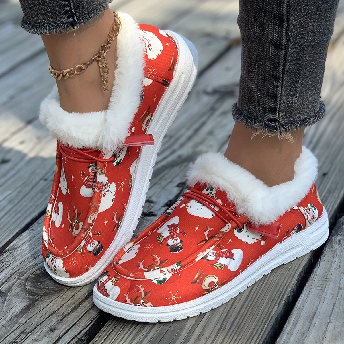 Women's Christmas Dwarfs Print Fashion Snow Boots Christmas - Temu