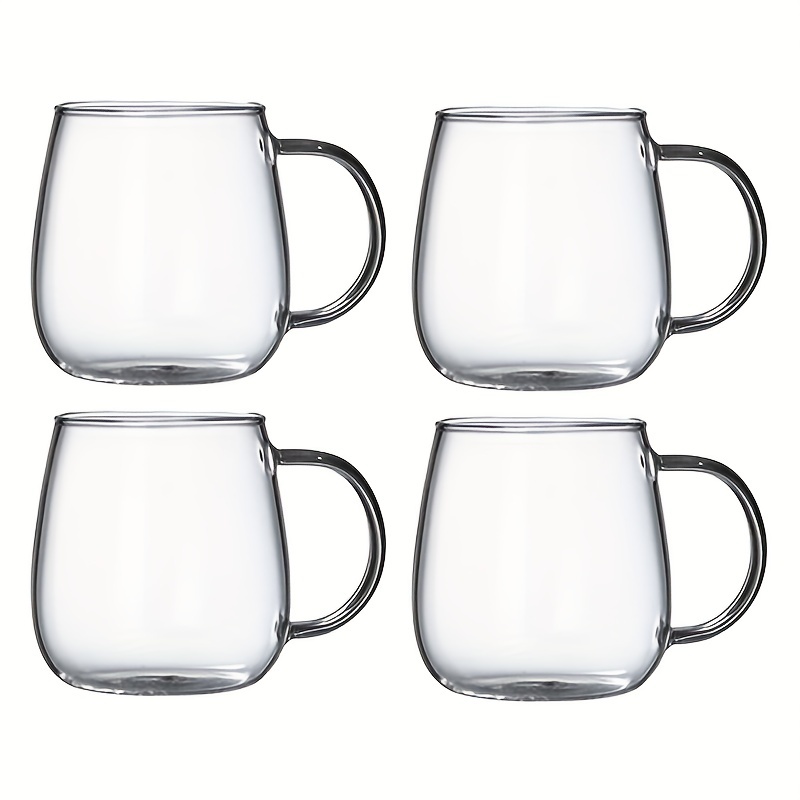 450ml Tumbler Water Glass Transparent Glass Coffee Mug With Handle