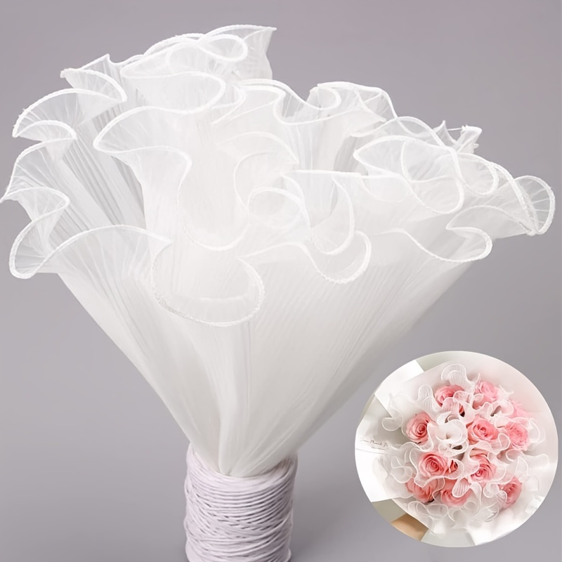Pearl Wave Gauze Flower Wrapping Paper Rose Bouquet Wrapping - Temu