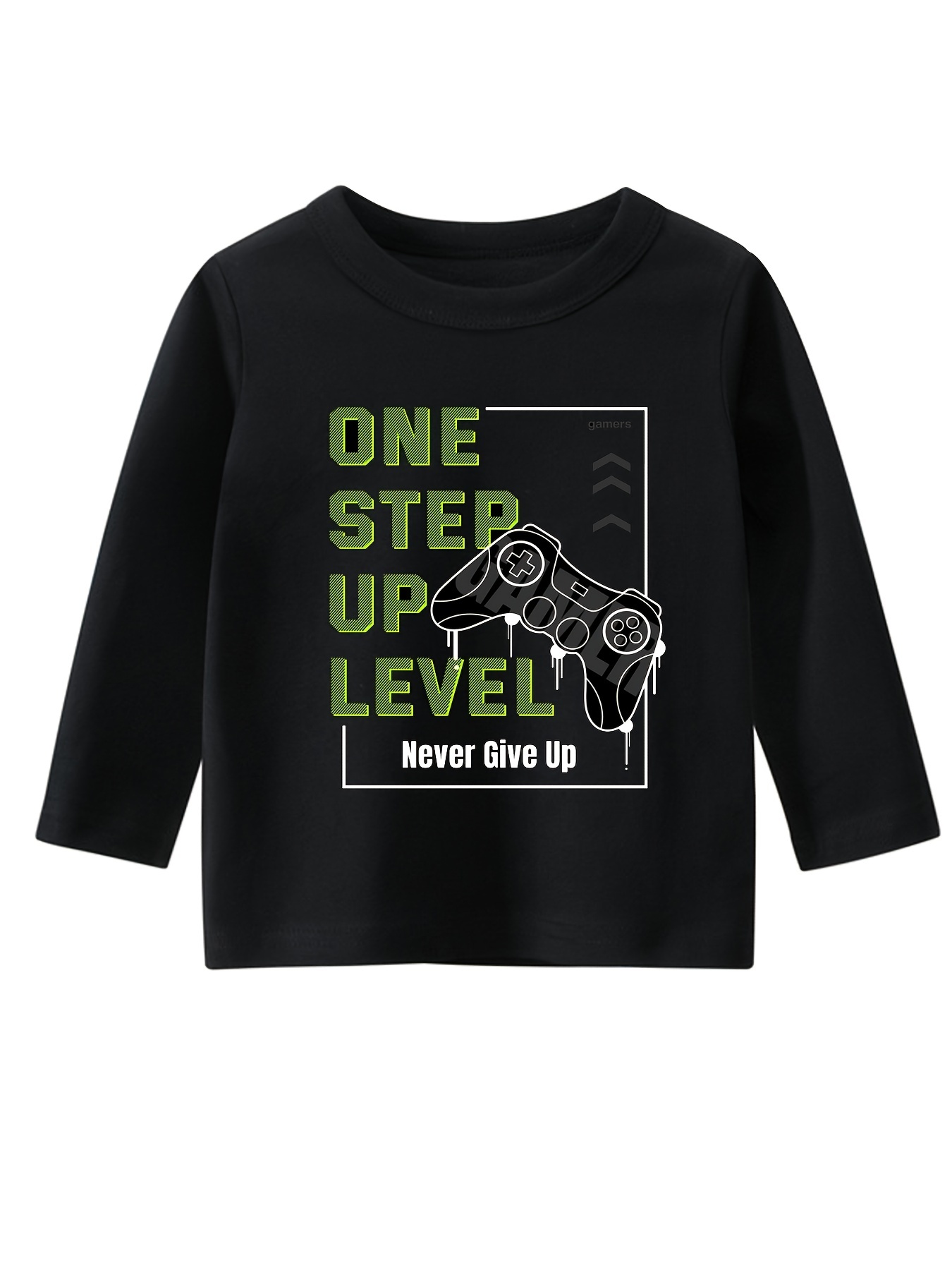 One Step Level Print Boy s Long Sleeve T shirt Kids Casual Temu