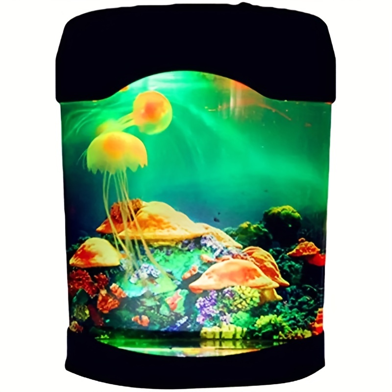 Lampada rilassante da scrivania con luce d'atmosfera dell'acqua a LED per  acquario di meduse - AliExpress