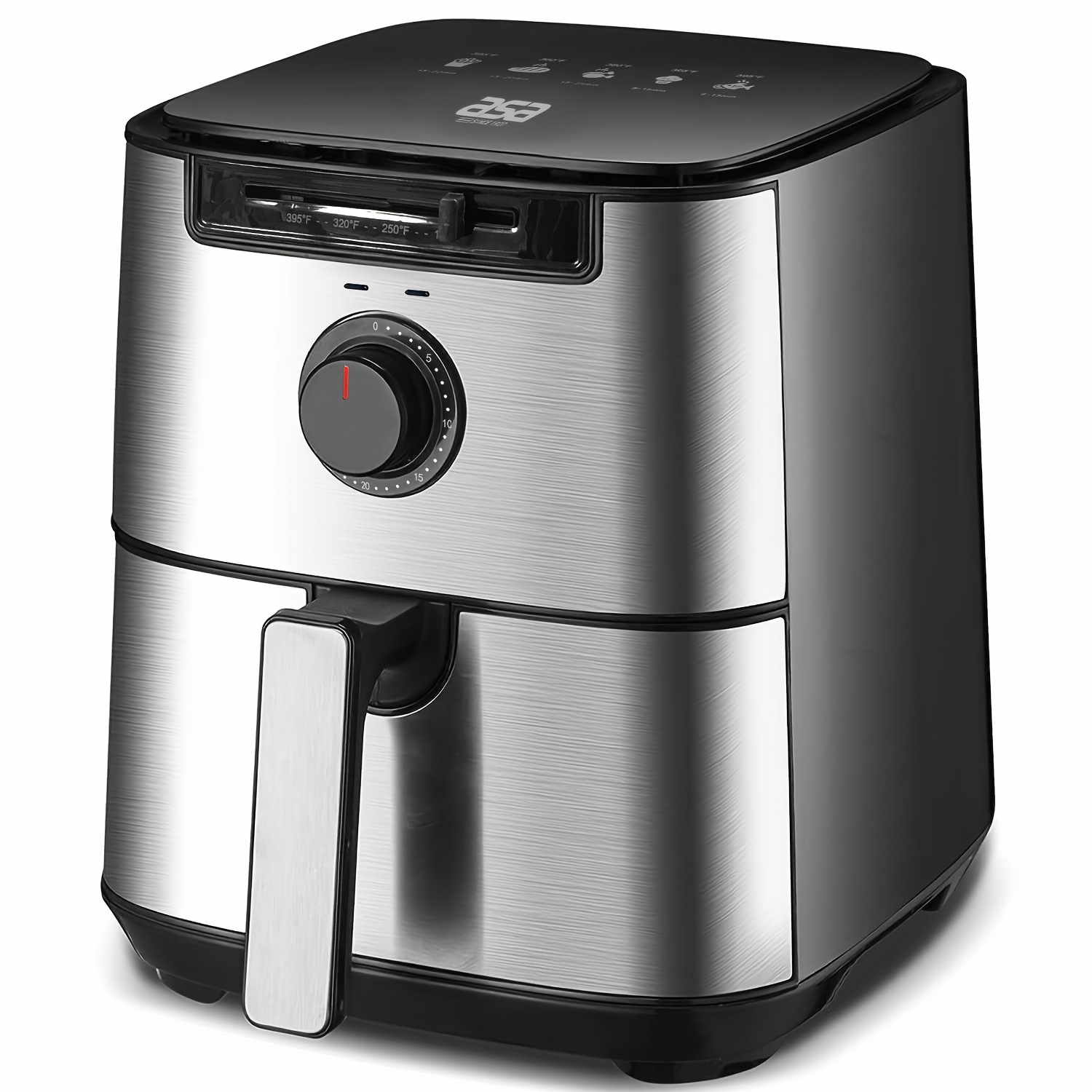 Gourmia 4-Qt Digital Air Fryer with Guided Cooking, Easy Clean, Stainless  Steel