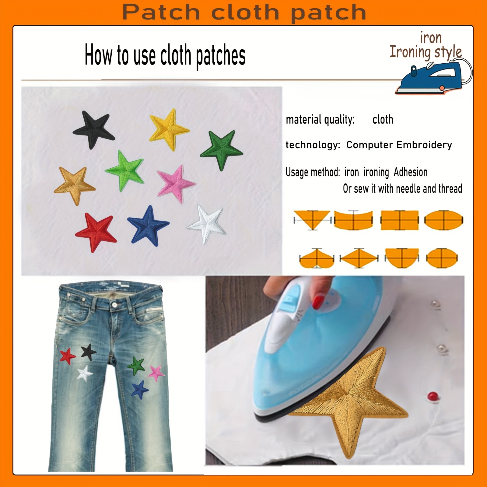 Thread Technique Decorative Jean Patch