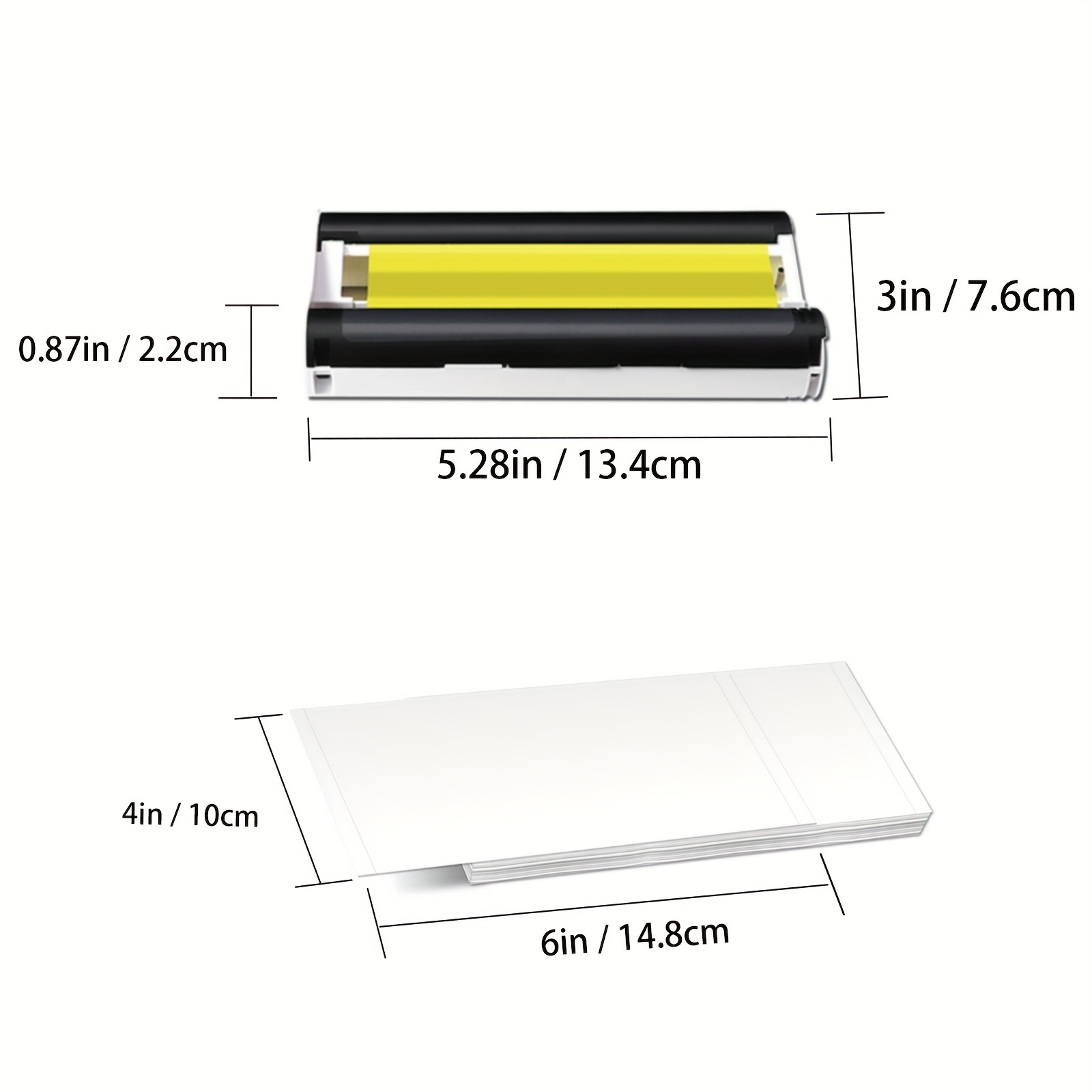  2-Pack Compatible Selphy CP1300 Ink and Paper Replace for  Canon CP1500 CP1300 CP1200 CP1000 CP910, CP900, CP800 Photo Printer Paper  Glossy, KP-108IN 216 Sheets and 6 Color Ink Cartridges Cassette 
