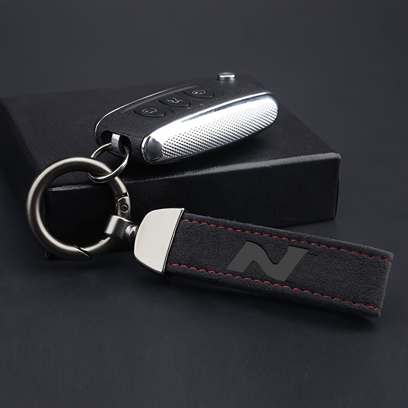 Fashion Leather Car Keychain Car Styling Key Ring N - Temu