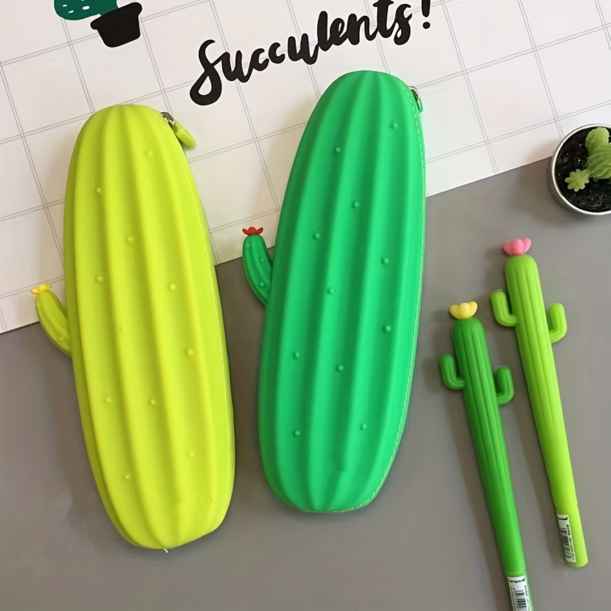 Silicone pencil shaped pencil case