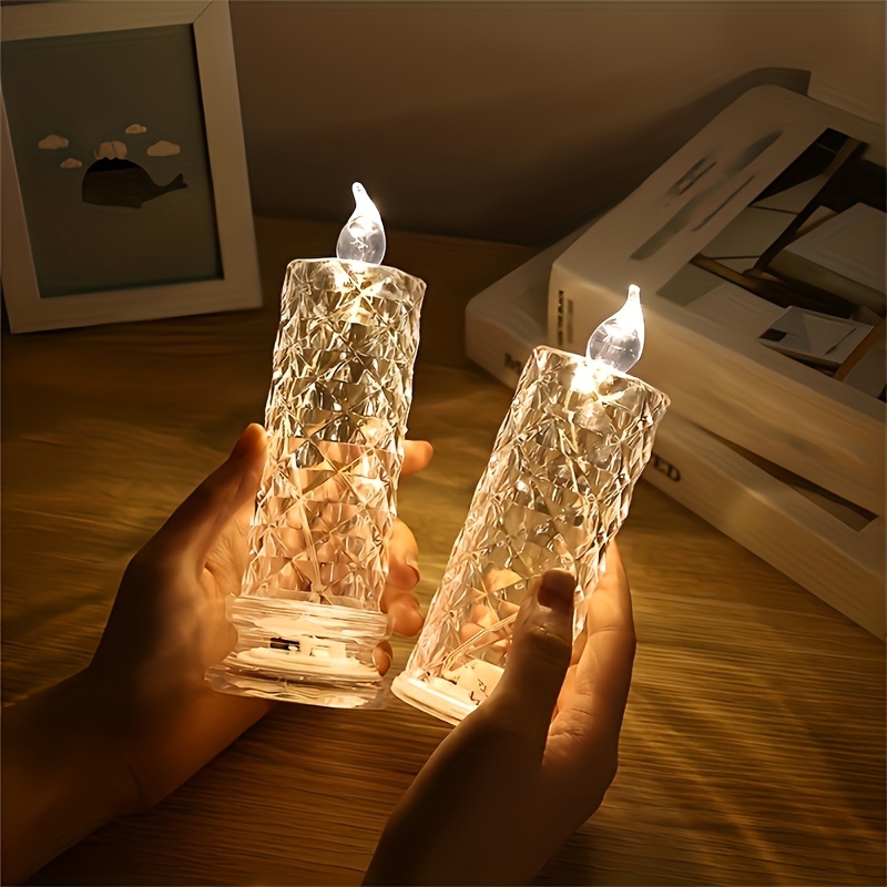 Golden Powder Candle Light Led Electronic Simulation - Temu