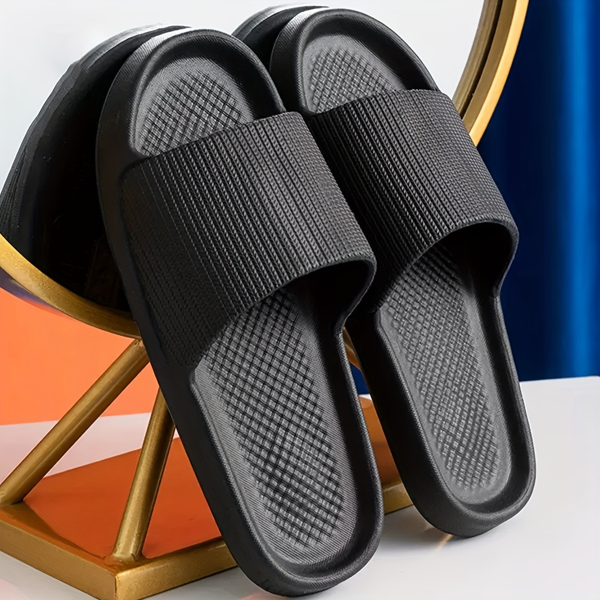 Men's Quick Drying Non Slip Slides - Indoor & Outdoor Summer