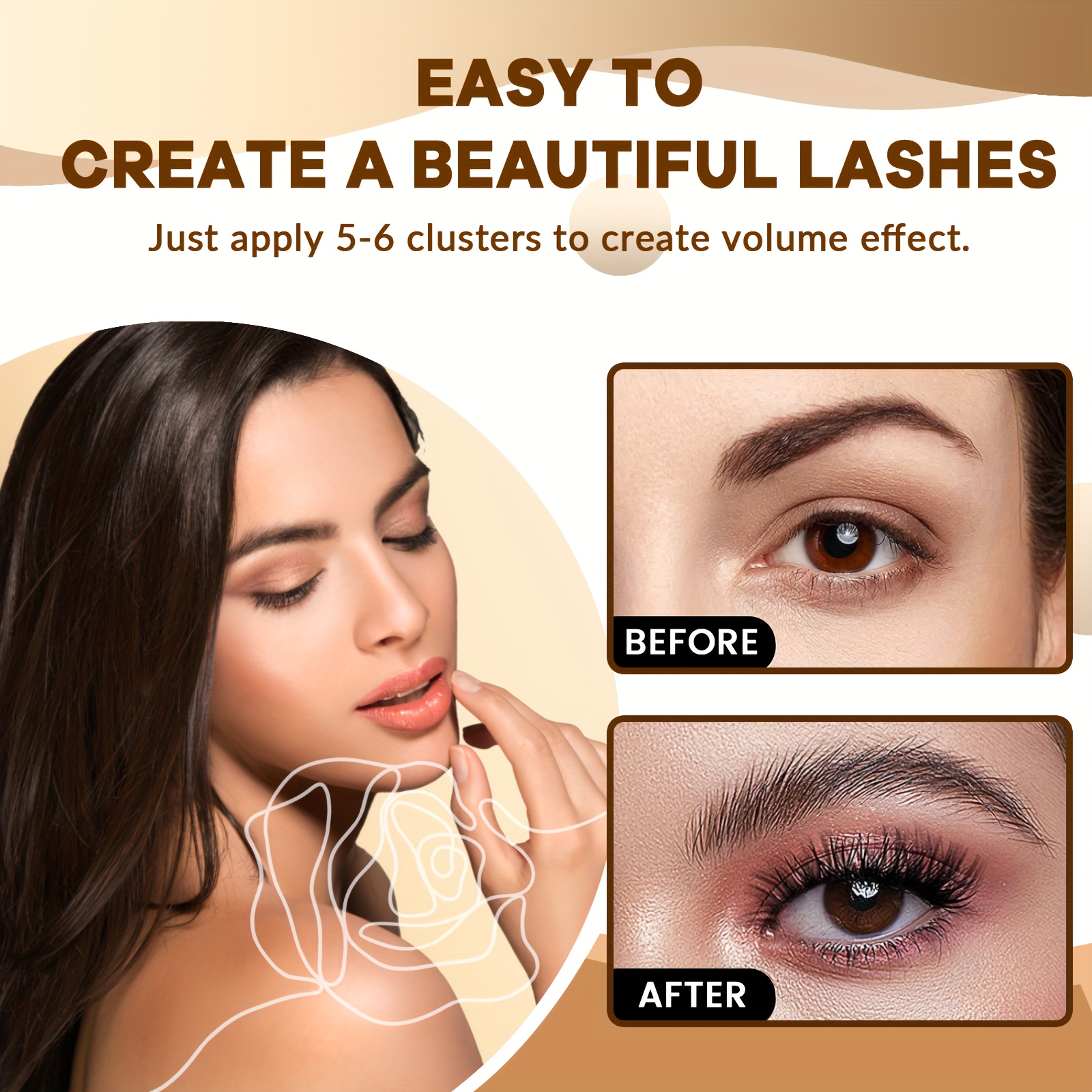 60Pcs Individual Lash Clusters 40P D Curl Soft False Eyelashes