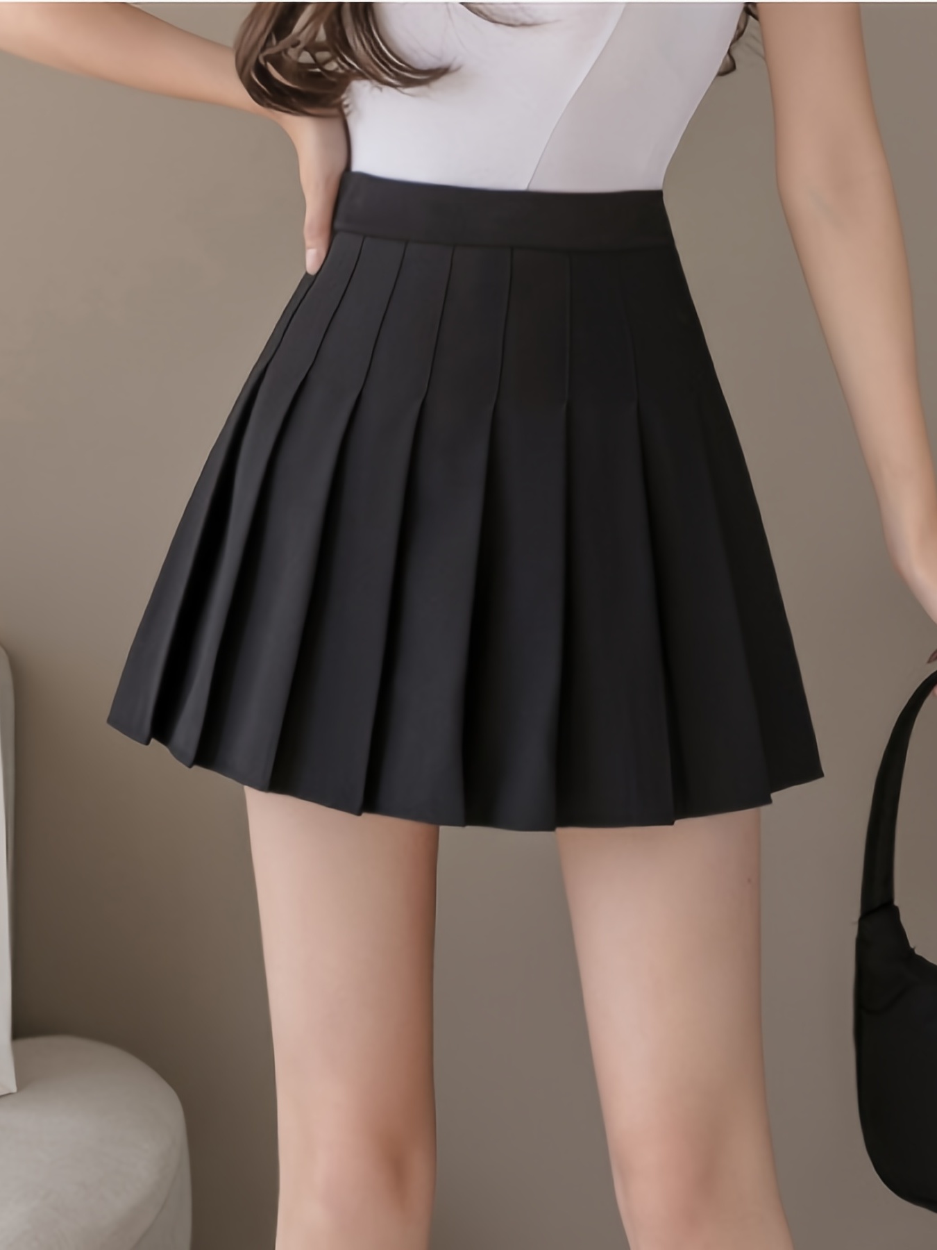 Black Pleated Skirts for Women