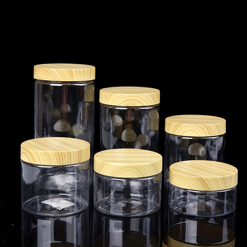 Tarros de cristal con tapas negras, tarros de galletas de vidrio con tapas  herméticas, recipientes de almacenamiento de alimentos de vidrio con tapas