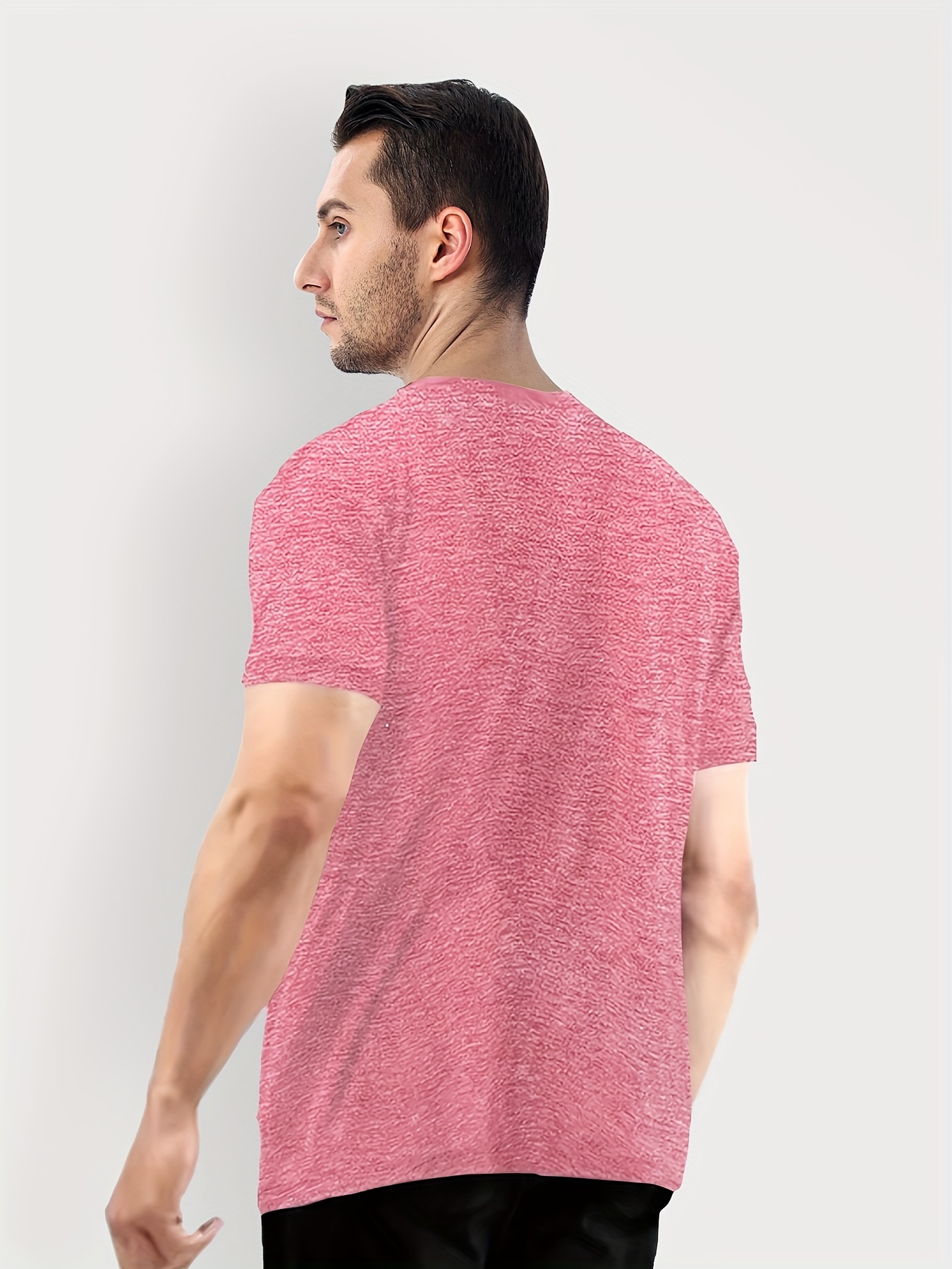 Round-necked T-shirt - Light pink - Men