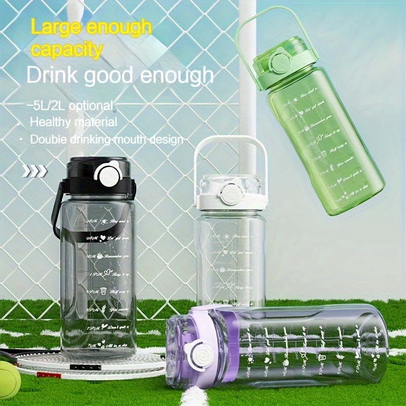 Large Capacity Handle Water Bottle, Portable Leakproof Clear Water