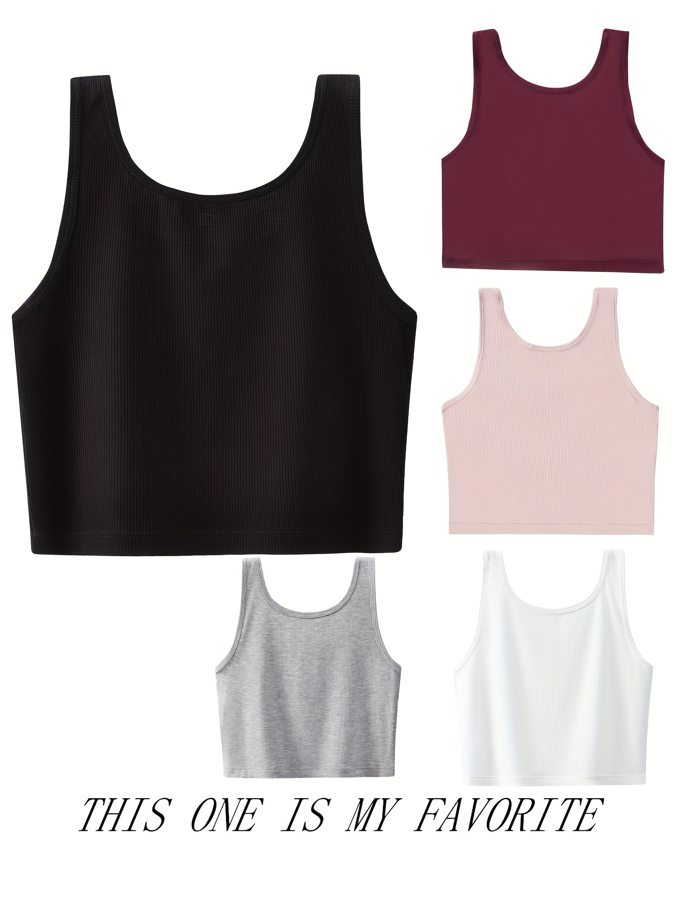 Solid Ribbed Tank Tops Sleeveless Slim Fit Top Women's - Temu Canada