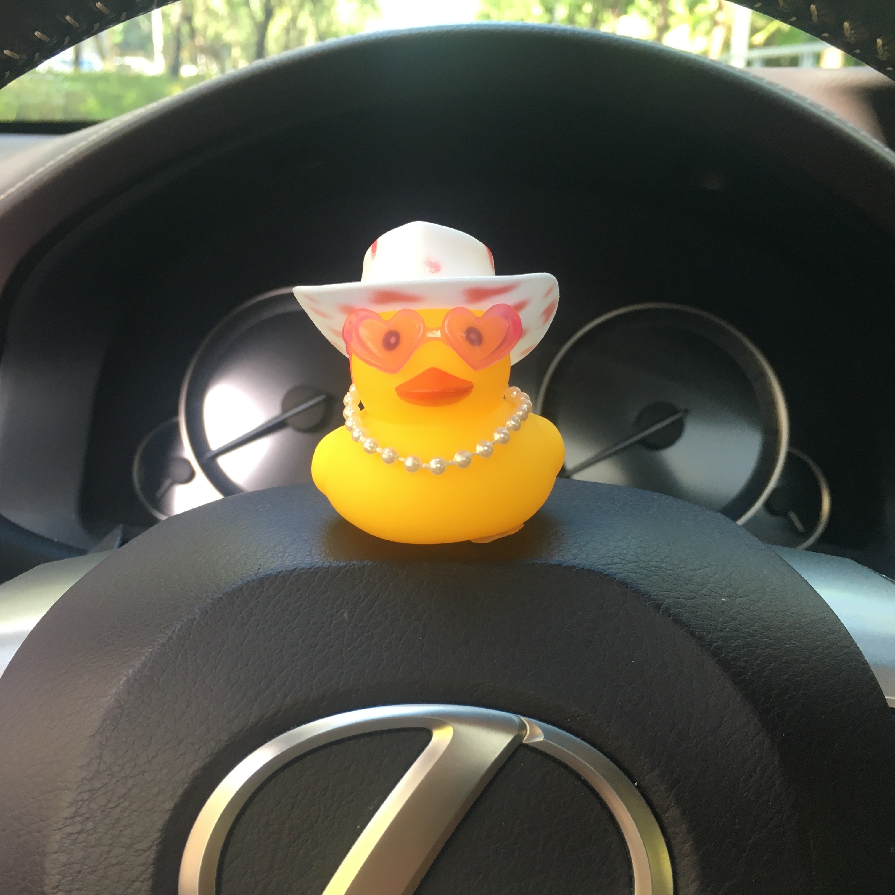 Wear Cowboy Hat Heart Glasses Rubber Duck Design - Temu