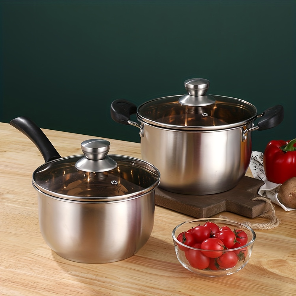 Multi size Aluminum Stockpot With Lid For Gas Stovetop And - Temu