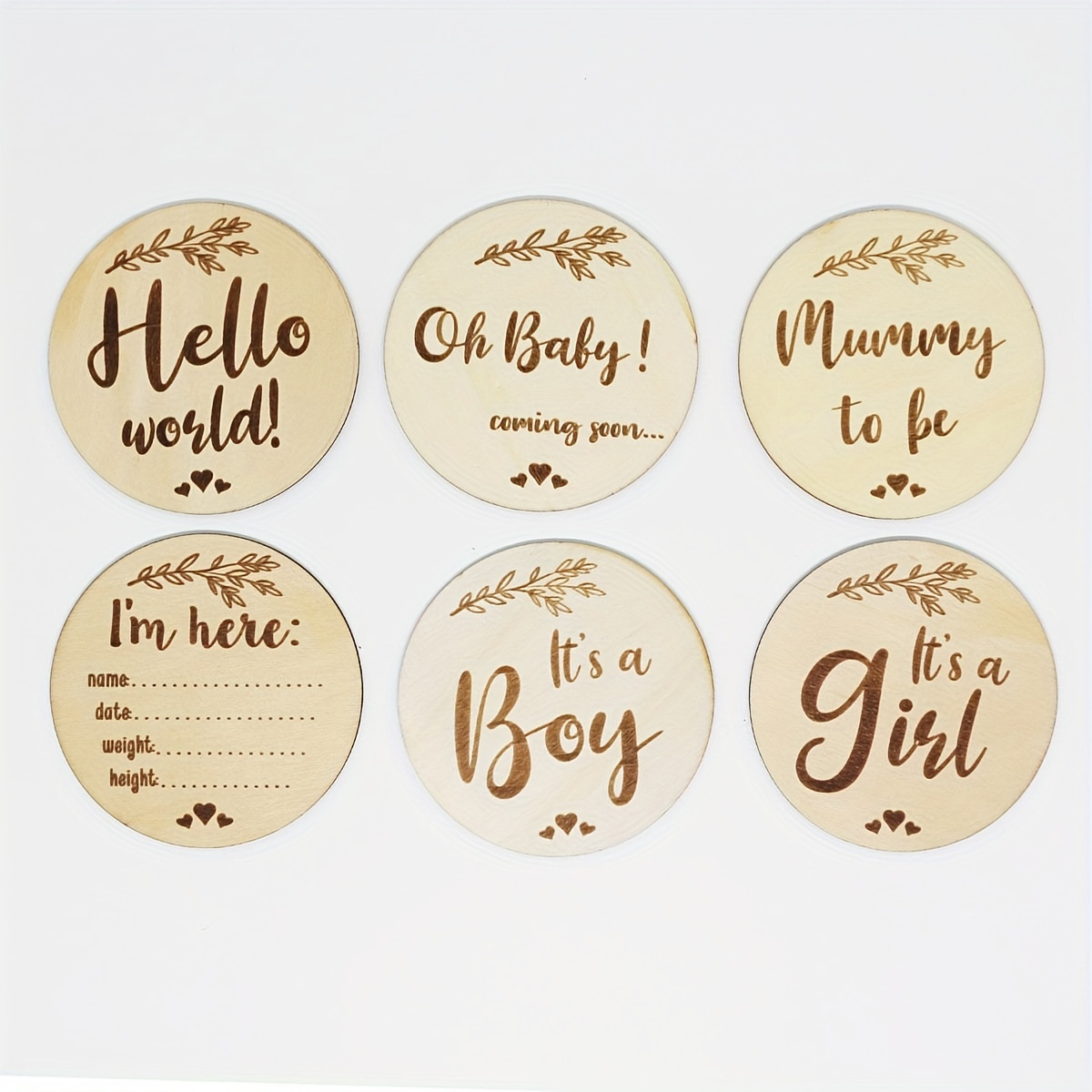 6pcs Set Baby Milestone Wooden Cards | Amazing Deals on Our Store