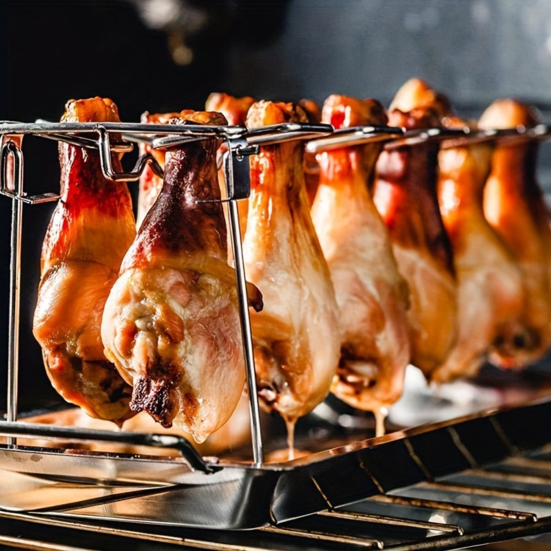 RUSFOL Double Beercan Chicken Rack with a Silicone Oil Brush