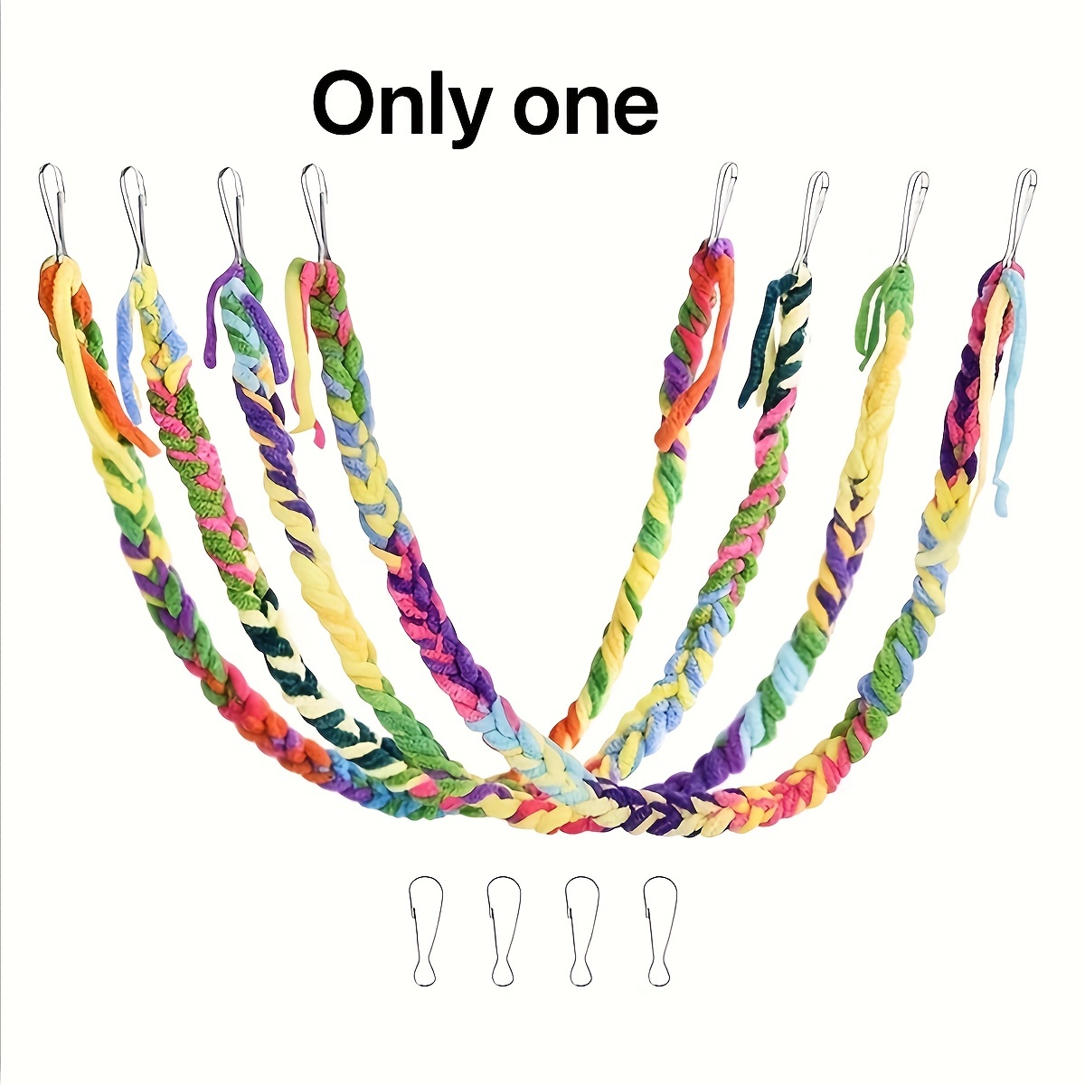 Image of Small Pet Hanging Rope Toy (1pc, Random Line Color), Hanging Swing And Hammock Toy, Hamster And Sugar Glider Adventure Toy