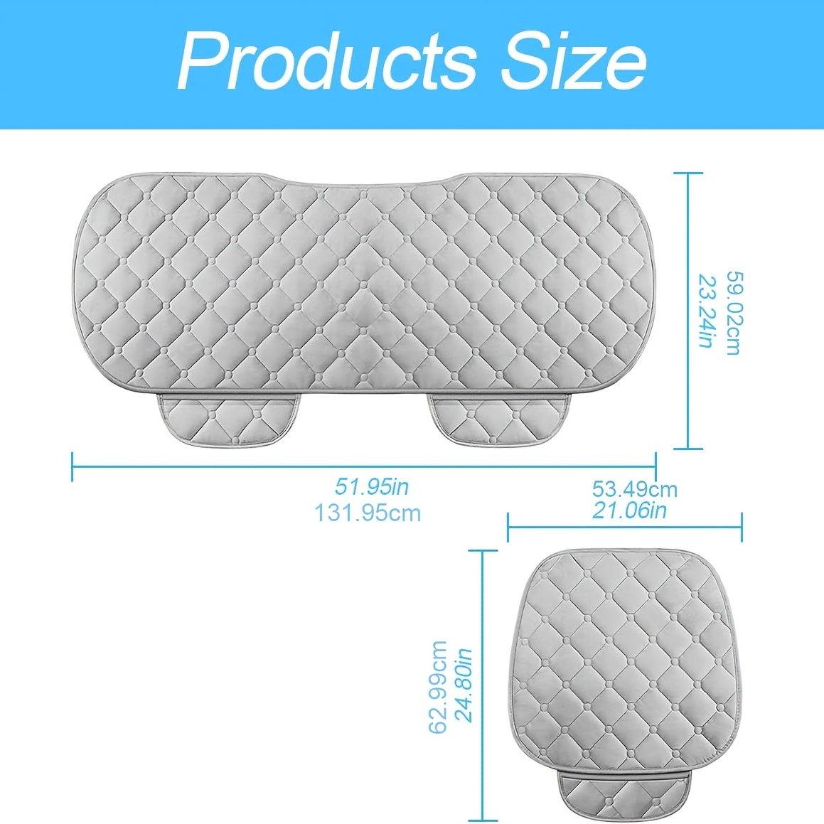Universal Car Seat Cushion with Memory Silk Cotton Non-Slip Bottom