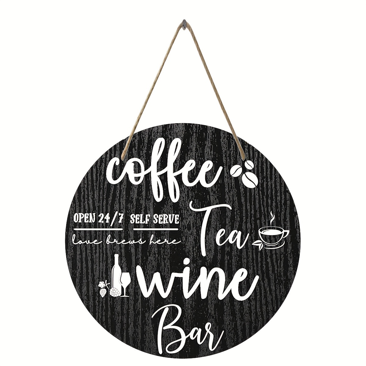 Coffee Sign Coffee And Tea Bar Sign Metal Hanging Wall Art - Temu