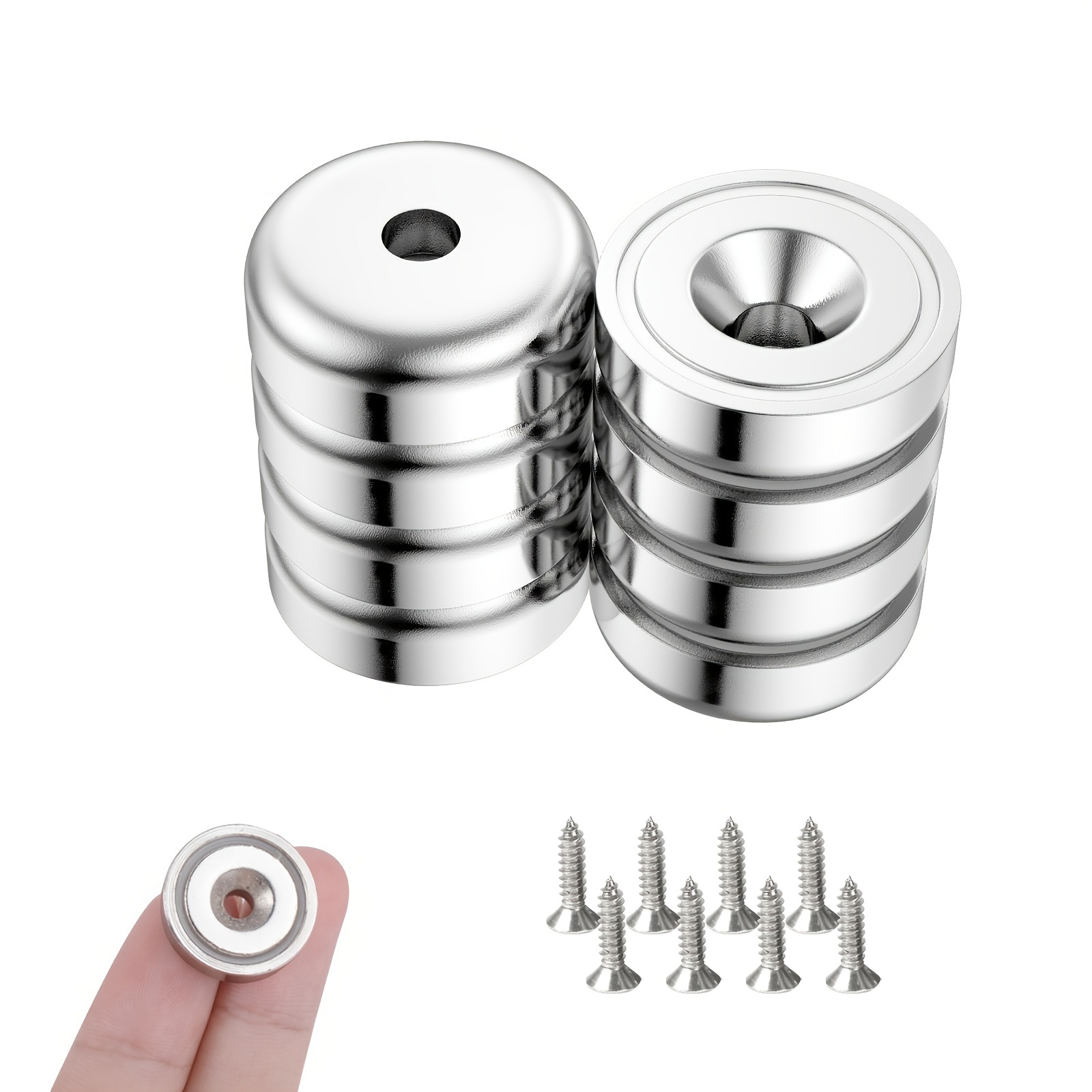 Strong Magnets With Screw Holes - Temu