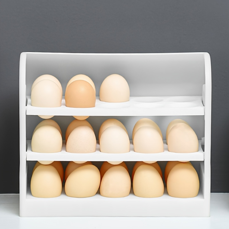 3-tier Egg Storage Box for Refrigerator, Side Door Container