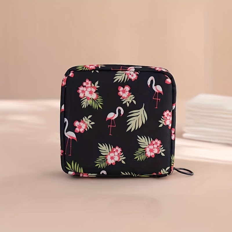 Flamingo Period Pouch Portable Tampon Storage Bag for Sanitary Napkins Tampon  Holder for Purse Feminine Product Organizer First Period Gifts for Teen  Girls School Multicoloured 02
