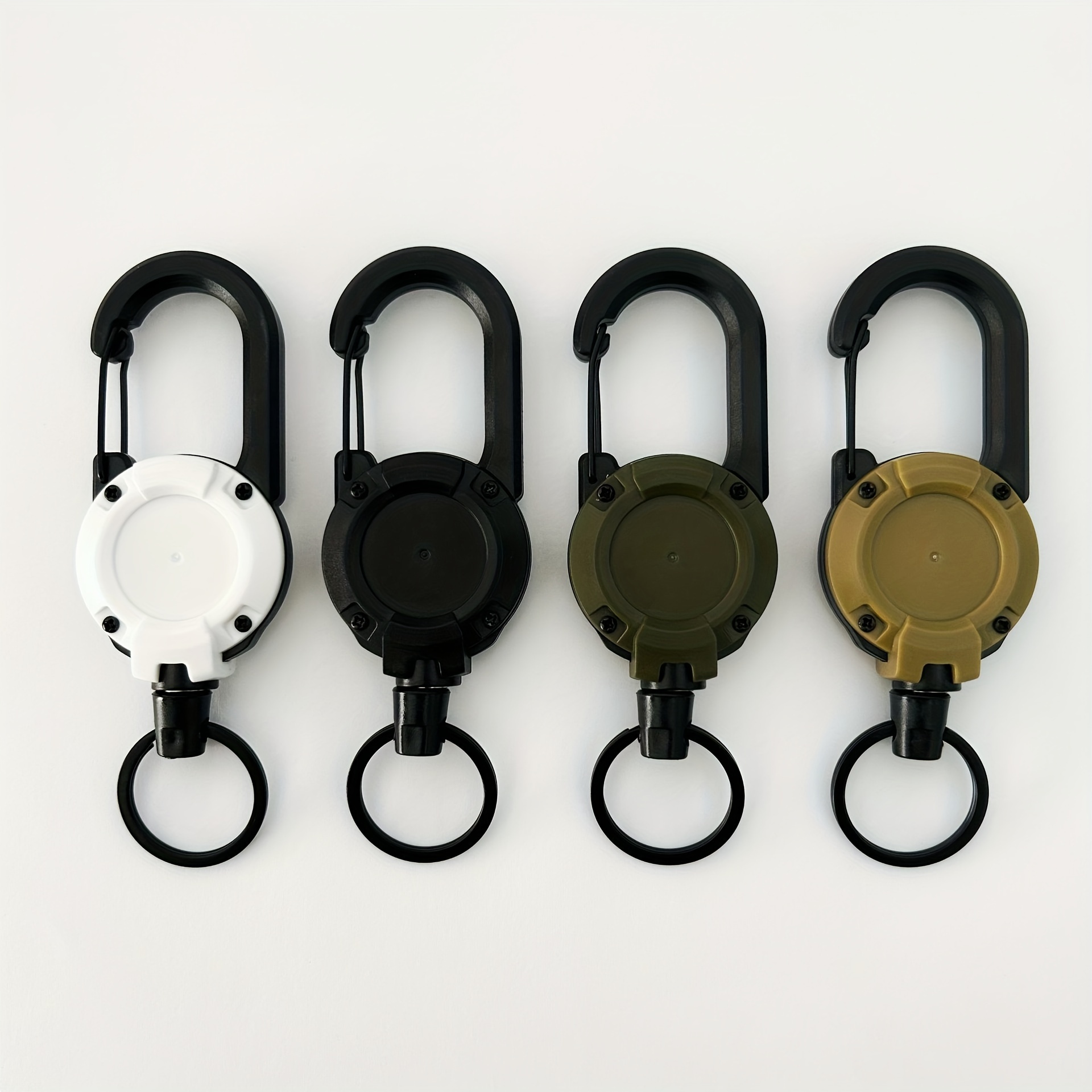 1pc Super Cool Retractable Heavy Duty Badge Reels With ID Badge Holder, Id  Card Holder, Easy To Pull Buckle Keychain
