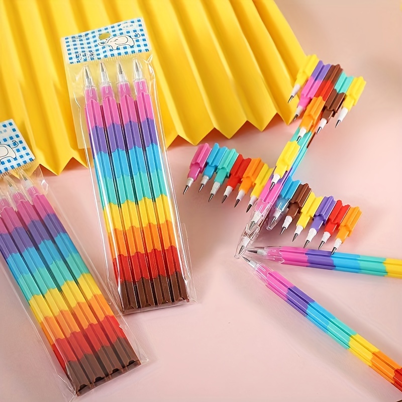 YSDYY 18 matite flessibili e morbide, con 18 gomme e 6 temperamatite, non  si rompono liberamente matite deformate, matite creative per bambini.