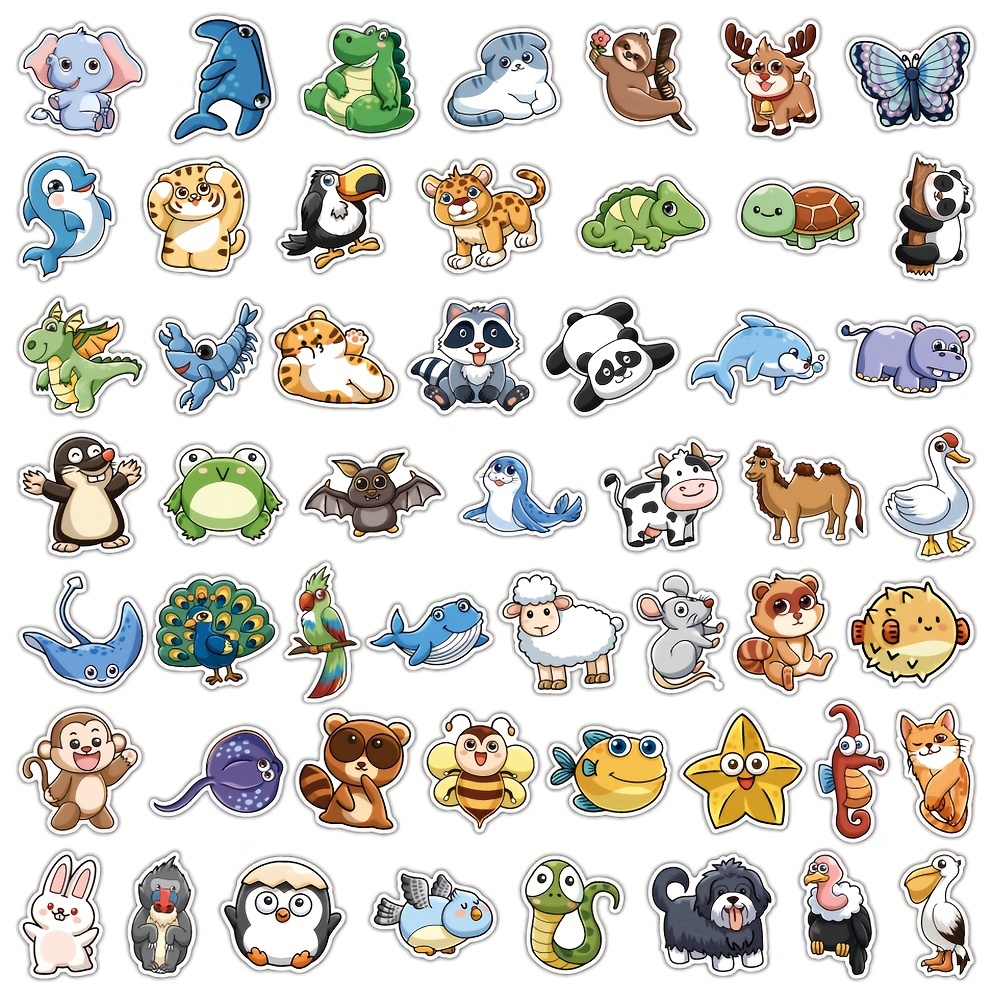 Cute Animal Stickers Vinyl Waterproof Stickers Water Bottle - Temu