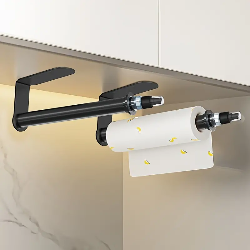 Toilet Paper Holder With Spray Bottle, Under Cabinet Paper Towels Rack With  Sprayer Inside Center, Hanging Wall Mounted Tissue Roll Holder For Kitchen  And Bathroom, Bathroom Accessories - Temu