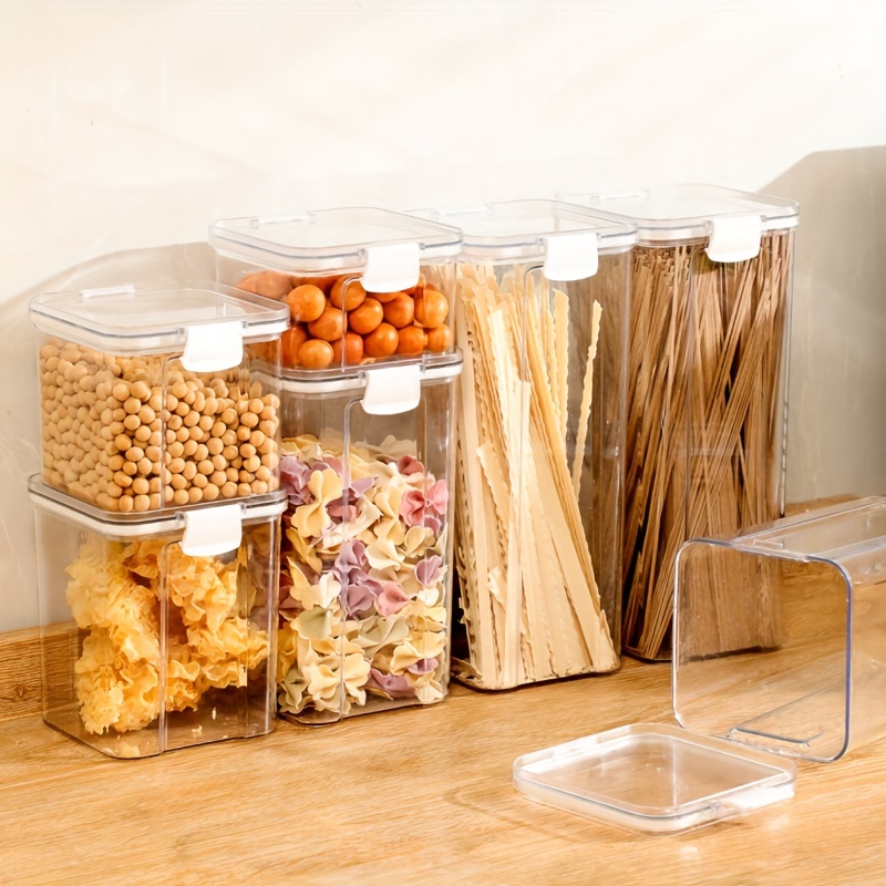 1pc Large Sealed Storage Jar, Transparent Plastic Container, Airtight For  Milk Powder, Grain, Snacks, For Kitchen