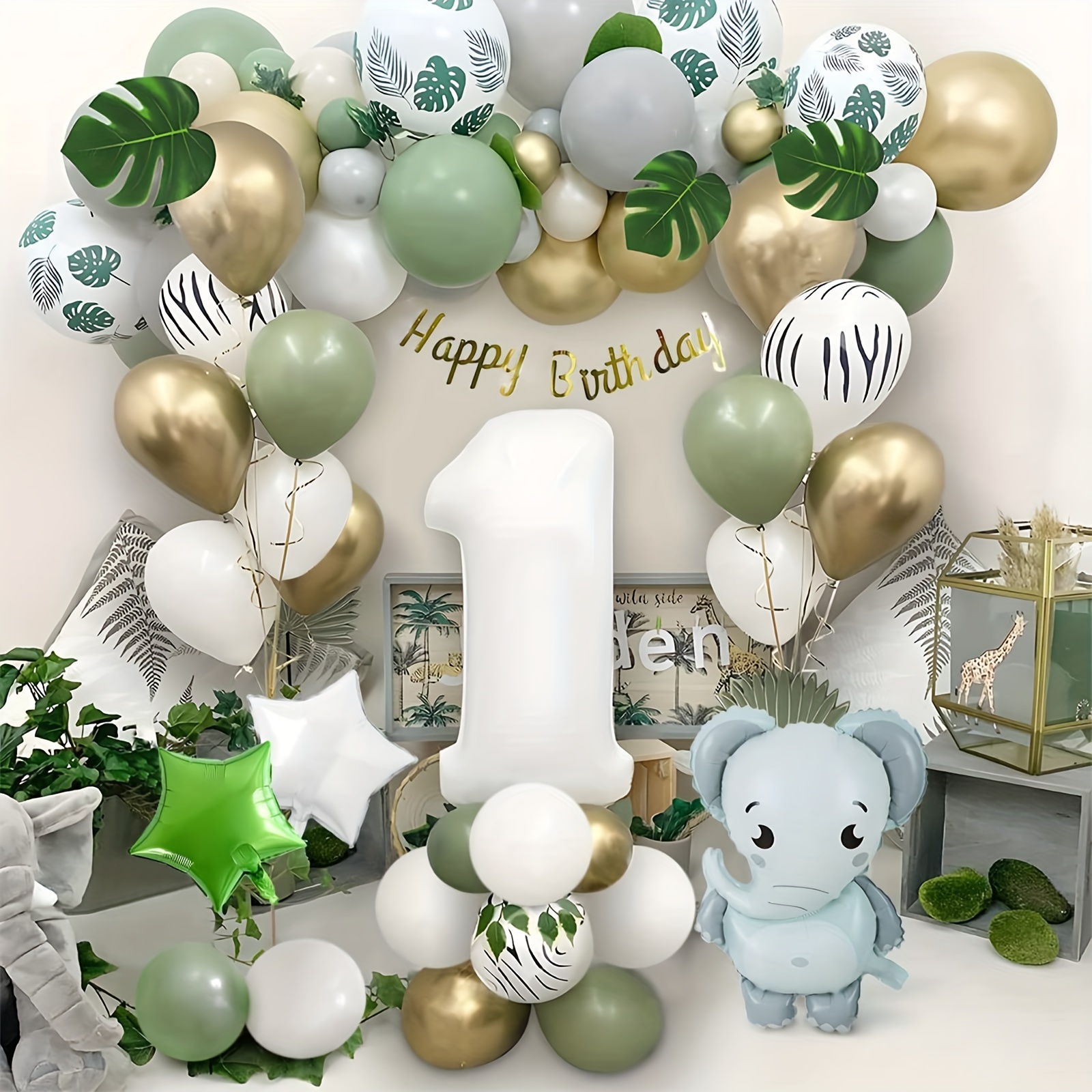 12 globos de animales, decoraciones de fiesta de safari, globos de animales  salvajes de 17 x 23 pulgadas para cumpleaños de niños y niñas