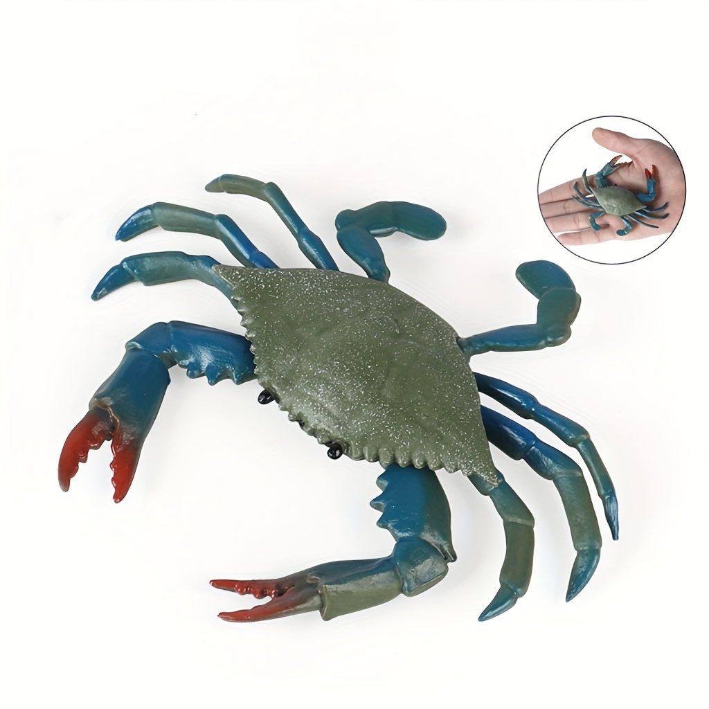 New Model Marine Life Toy Simulation Animal Model Solid Bread Red And Blue Crab  Decoration Ornament La Ferme - Arts, Crafts & Sewing - Temu