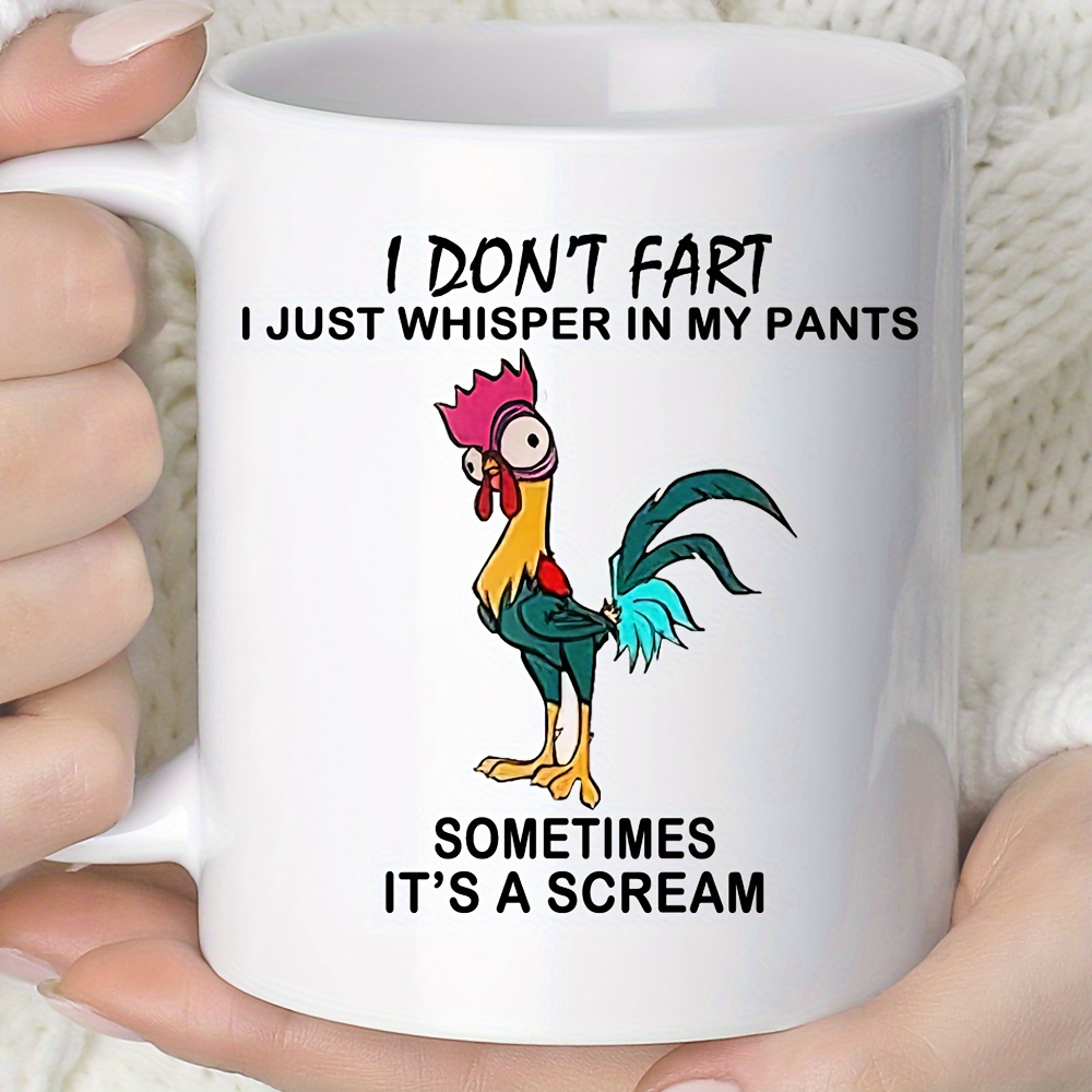 Funnt Chicken Coffee Mug Ceramic Coffee Cups Don't Fart - Temu