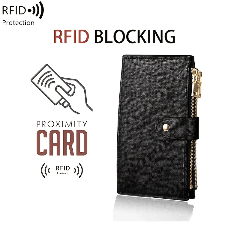 Womens Wallet Rfid Blocking Bifold Multi Card Case Wallet Temu 7826