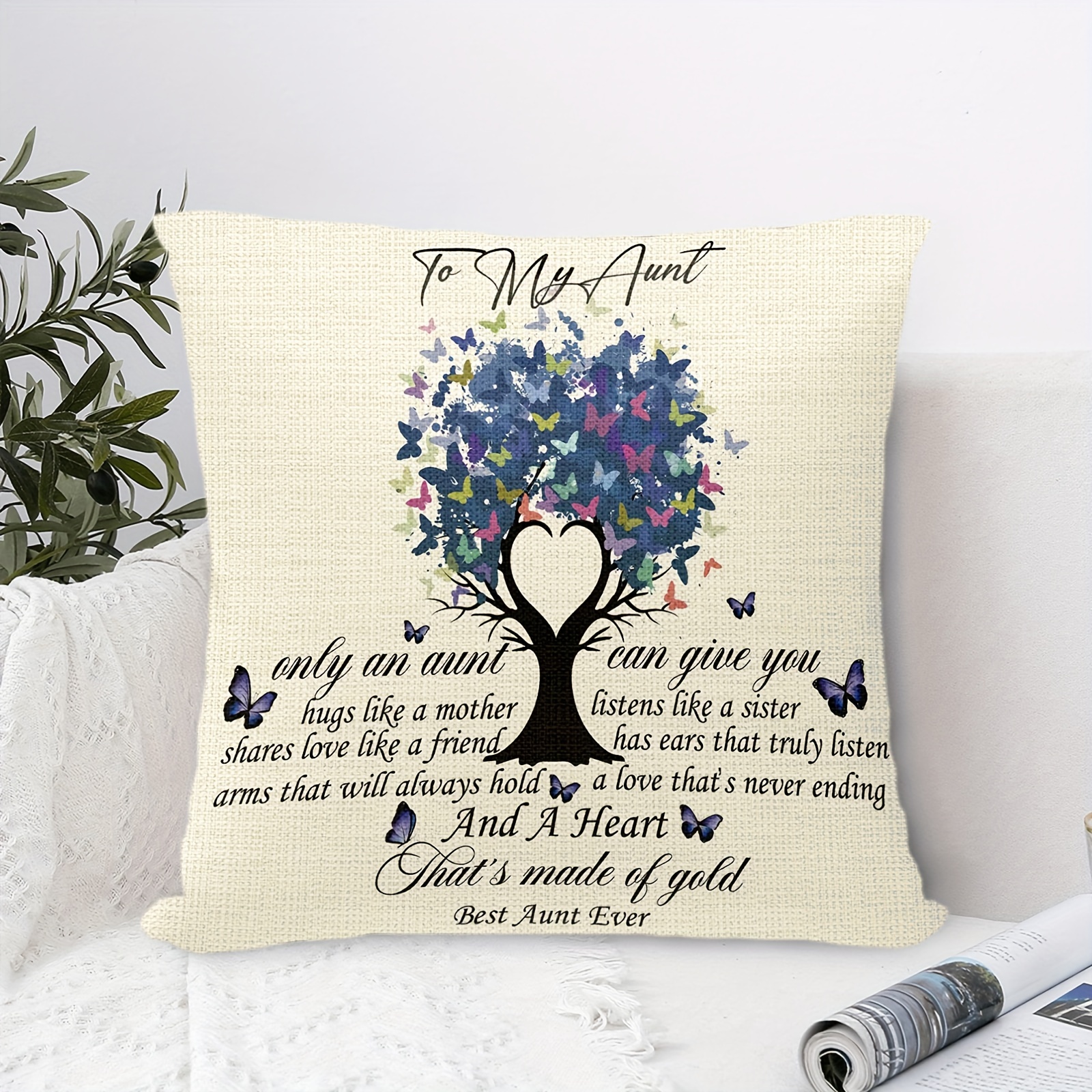 1pc I Love You Gifts For Mom Women,Gifts For Her,Gifts For Women Birthday  Unique,Womens Gifts For Christmas Thanksgiving,Decorative Throw Pillow Cover