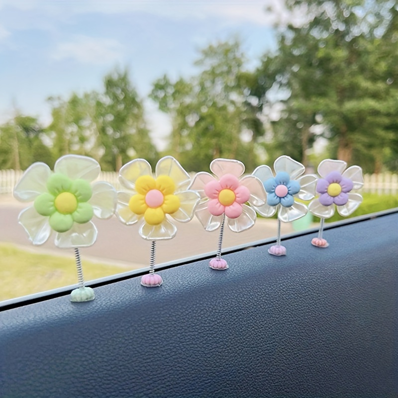 5 Stück Blumendesign Auto ornament Niedliche Schaukel Kleine