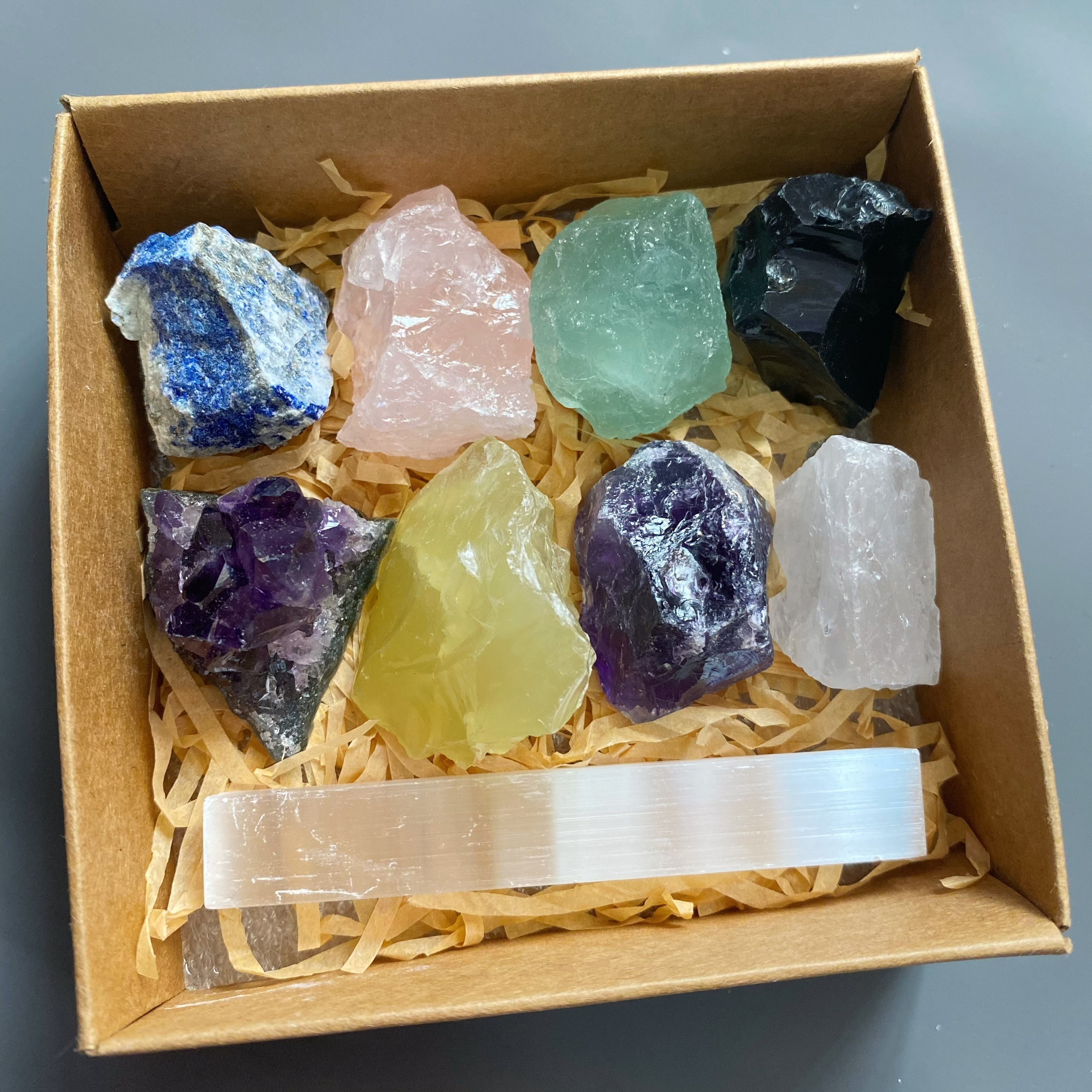 Amethyst Cluster Crystal Raw Stone Set