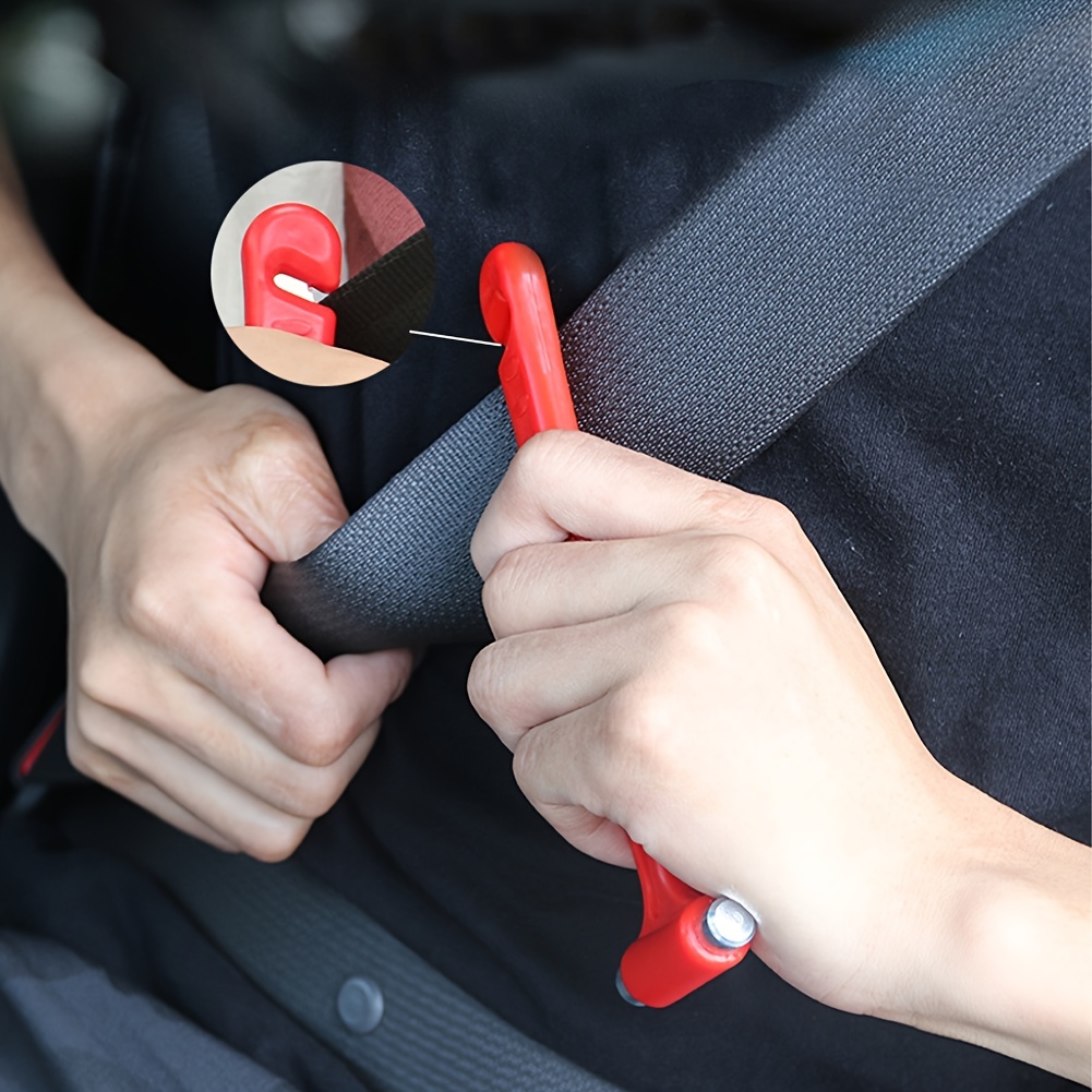 5 Pack Auto Flucht Rettungswerkzeuge Schlüsselanhänger Glas Brecher  Sicherheitsgurt Cutter Mini Hammer Notfall Rettungswerkzeuge