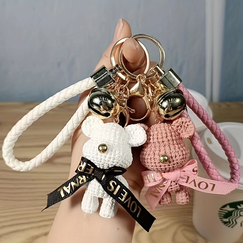 1pc Adorable Bear Keychains: The Perfect Backpack & Bag Charm for